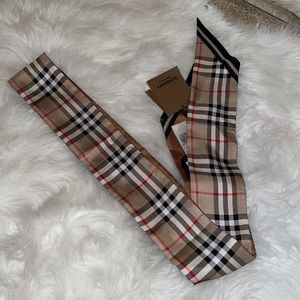 Brand New Burberry Silk Skinny Scarf